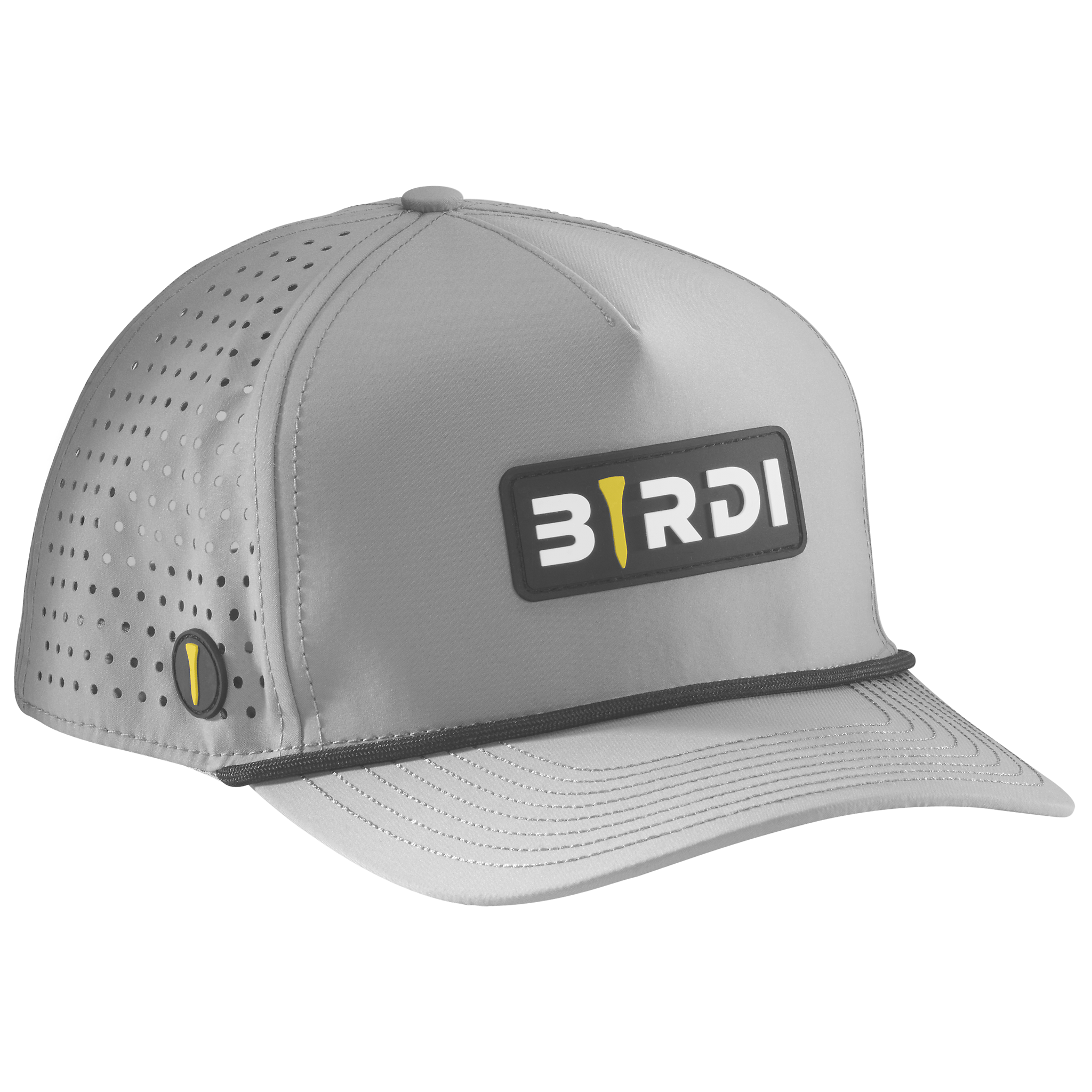 Greenside Perforated Hat - Performance Gray Golf Hat - birdiproshop