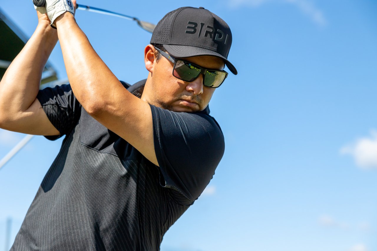 Claret - Silver Fairway Mirror Golf Sunglasses – birdiproshop